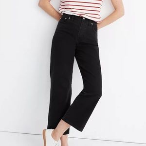 Madewell slim wide leg crop jeans